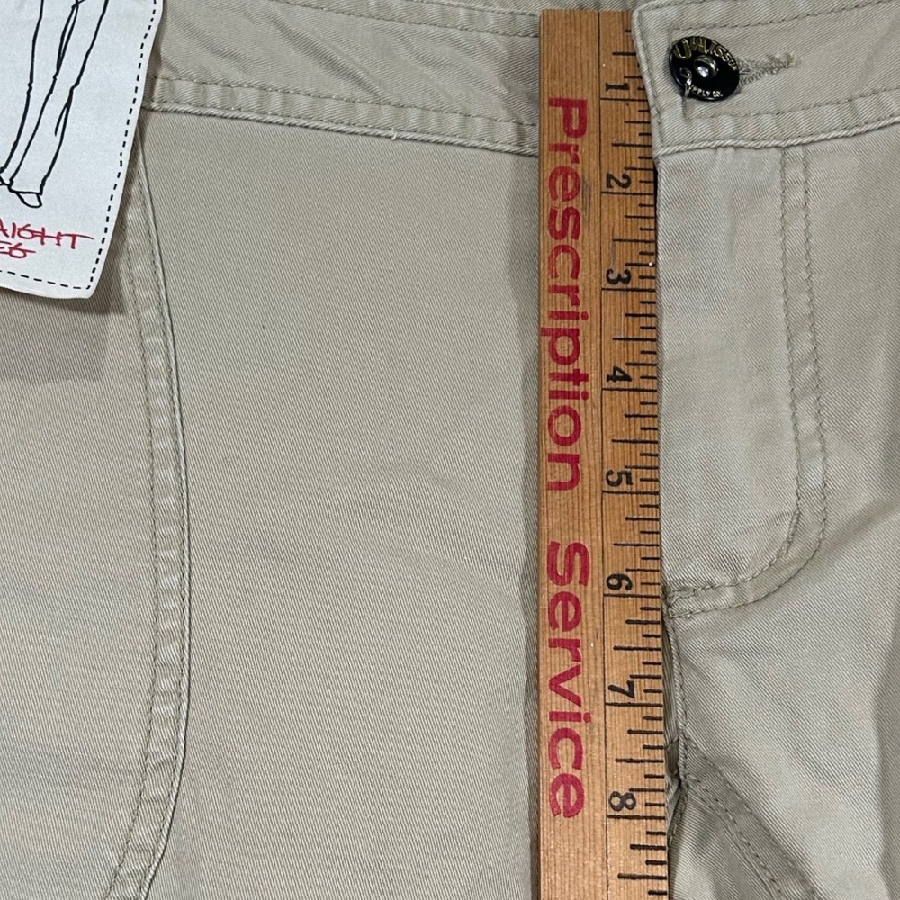 Mossimo Supply Co Womens Khaki Tan Straight Leg Cargo Pants Size 17 Zip Pockets - Picture 7 of 10